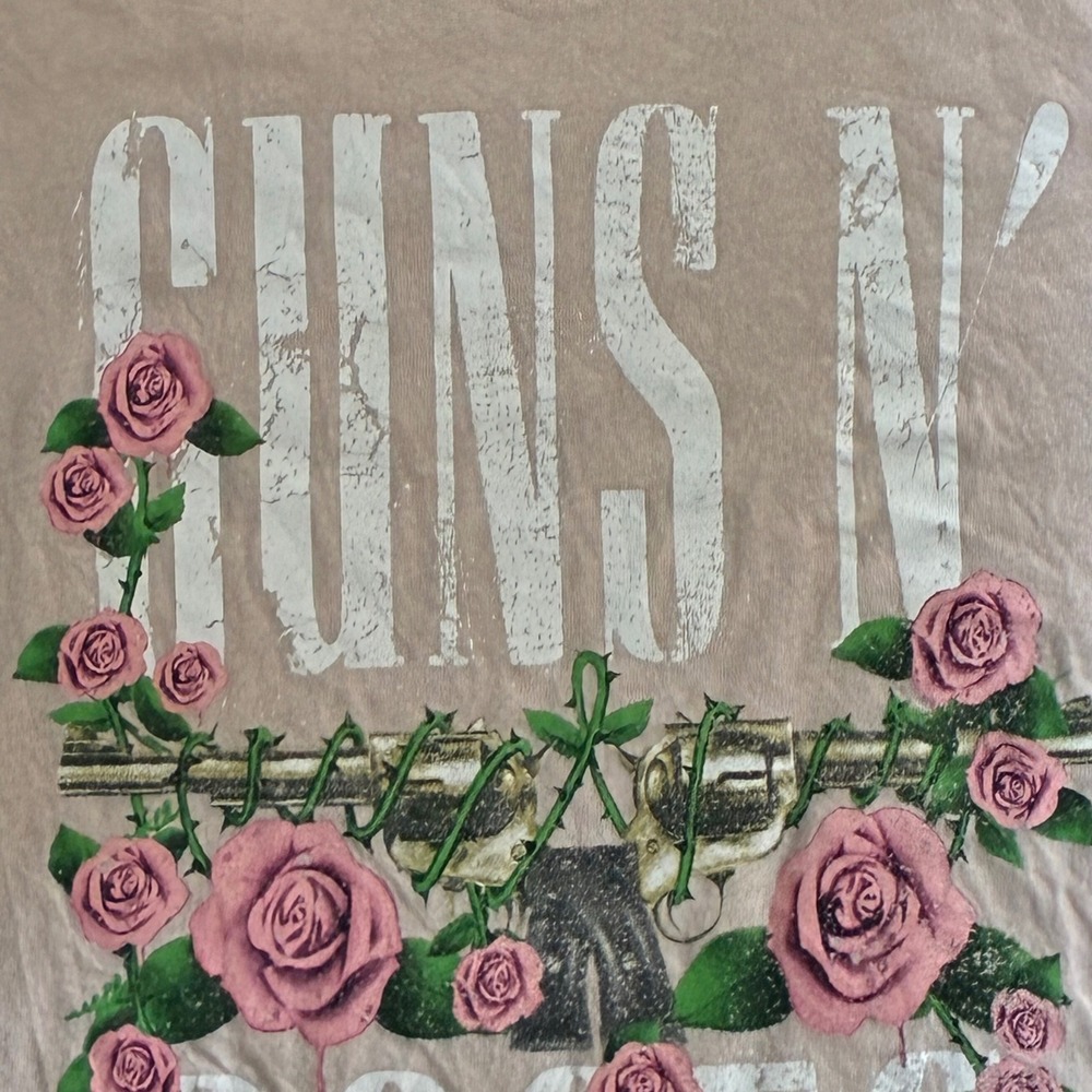 Guns N Roses T Shirt Top Womens Size Small Pink Vintage Style Rock‎ Band Tee - Picture 6 of 7